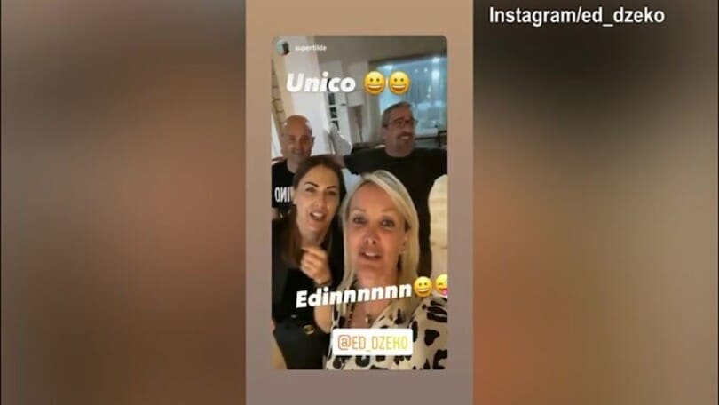 Dzeko canta: "Grazie Roma"