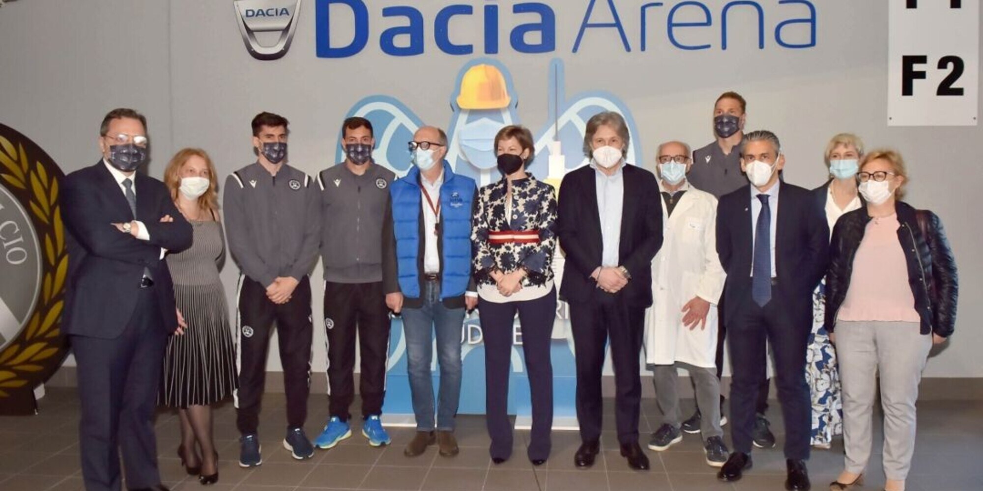 Udinese, inaugurato l'hub vaccinale della Dacia Arena