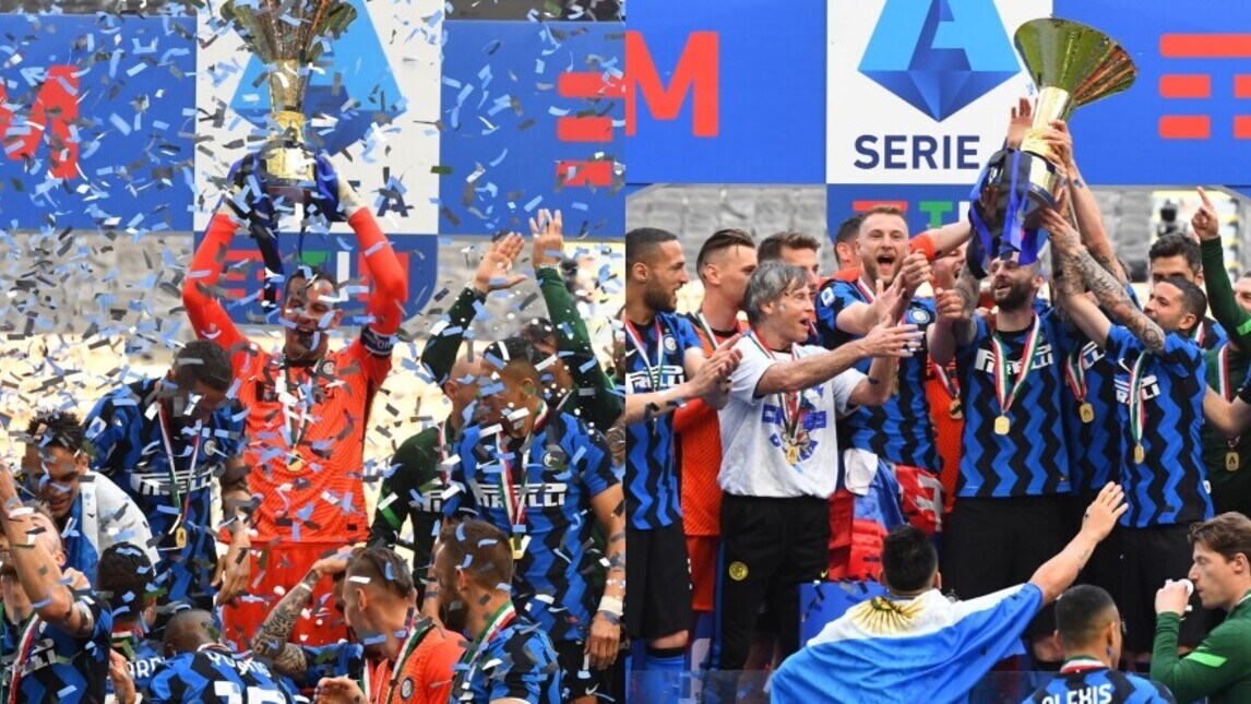L'Inter festeggia il 19° scudetto: la premiazione