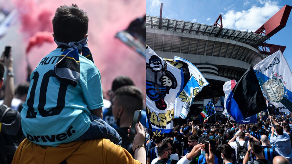 Inter, i tifosi impazziscono per lo scudetto fuori da San Siro