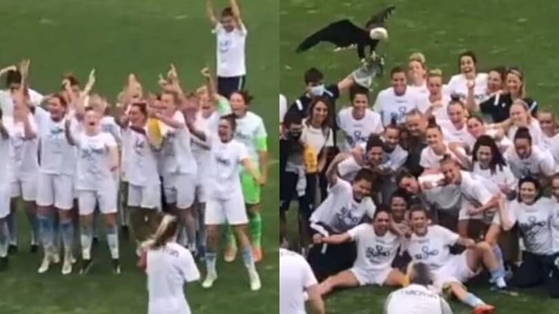 La Lazio Women festeggia la promozione in serie A