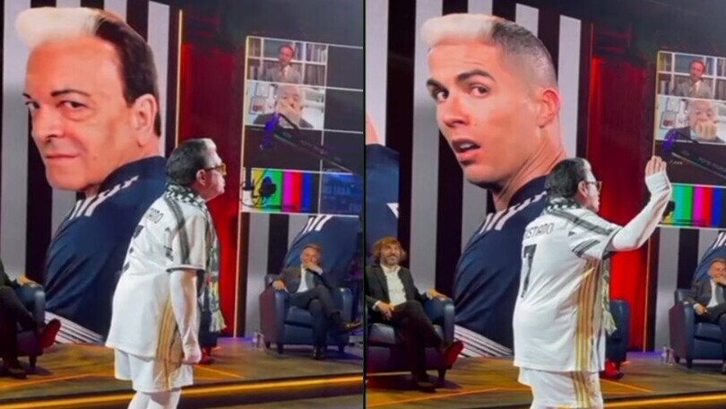 Malgioglio imita Cristiano Ronaldo: siparietto a Tiki Taka