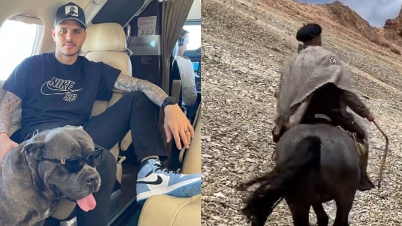 Icardi in vacanza...a passeggio a cavallo