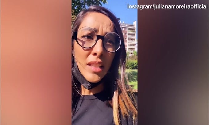 Juliana Moreira derubata: "Bas****i di me**a"