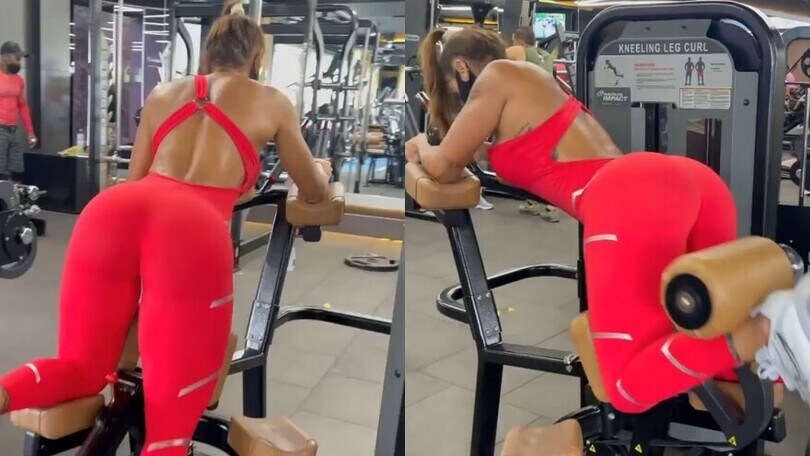 Lady Vidal, allenamento esplosivo... in rosso!