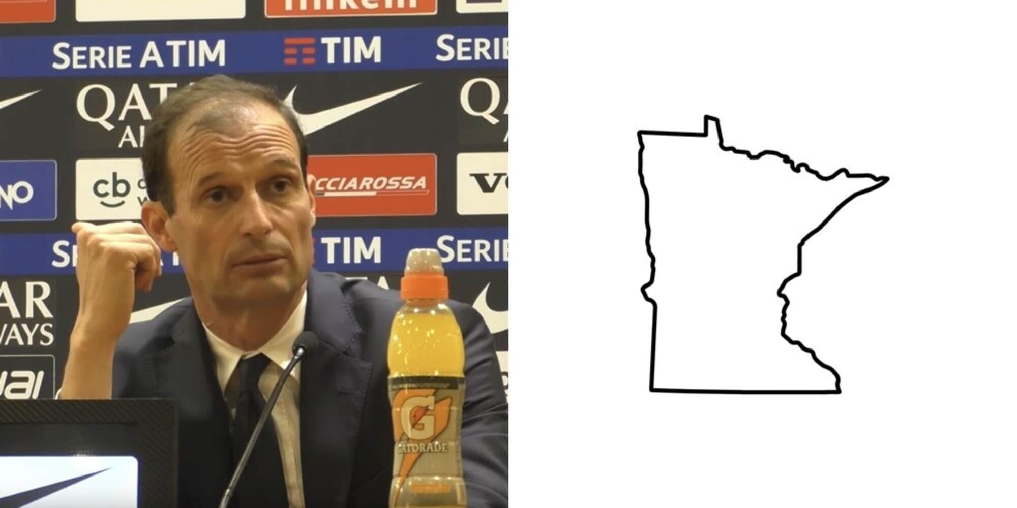 La Juve annuncia Allegri con un rebus: Minnesota e il cavallo