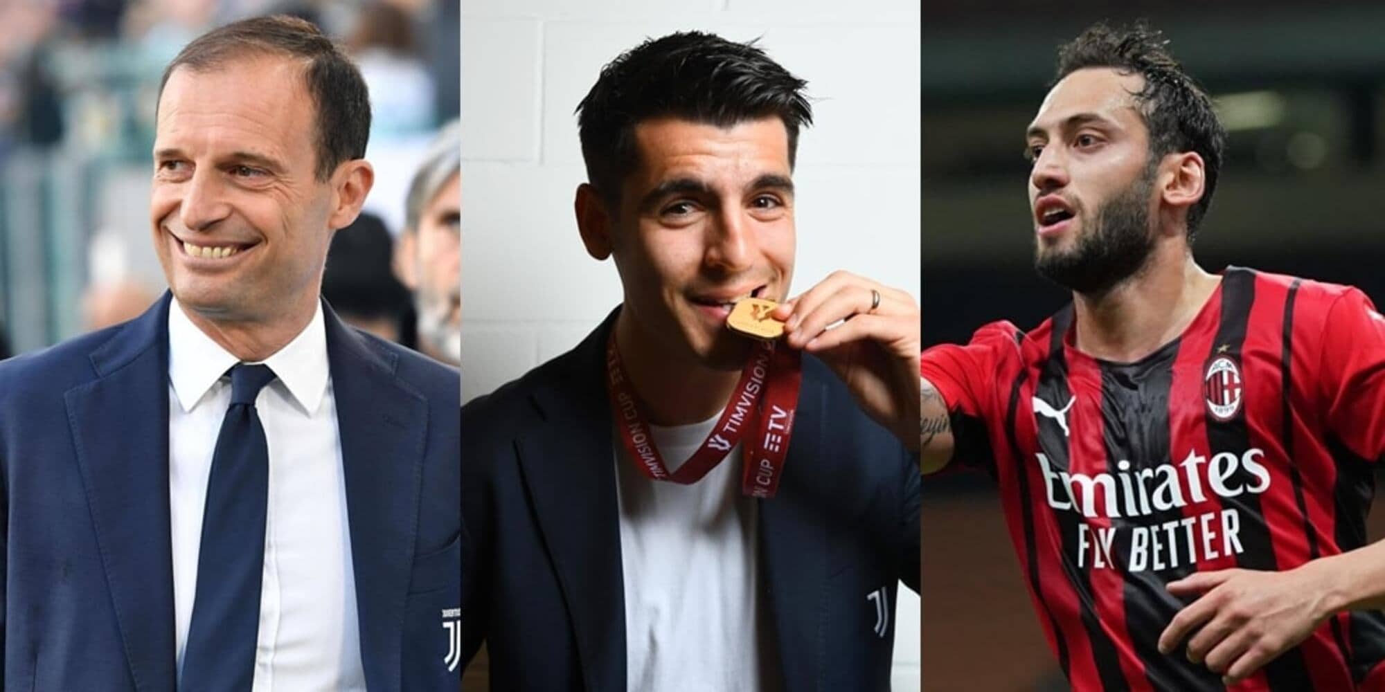 Juve, le strategie di mercato di Allegri: da Morata a Calhanoglu
