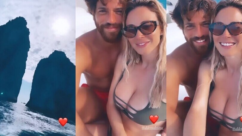 Diletta Leotta e Can Yaman in barca a Capri: che panorama!