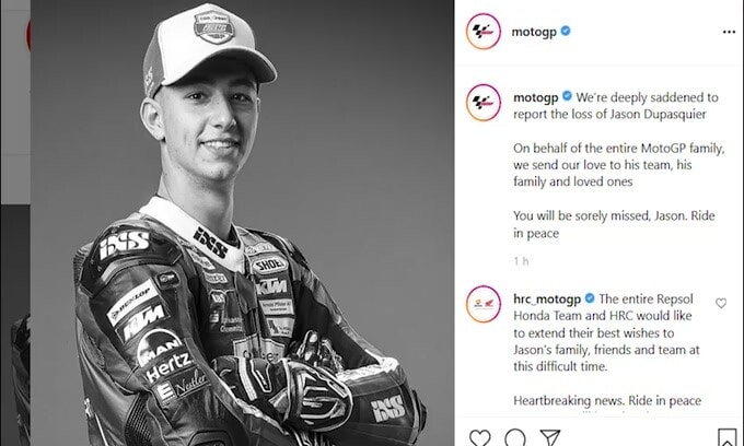 Lutto nella Moto 3, Jason Dupasquier è morto a 19 anni
