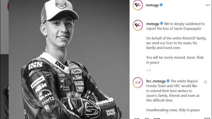 Lutto nella Moto 3, Jason Dupasquier è morto a 19 anni