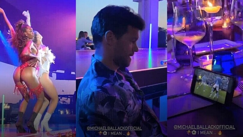 Ballack, le ragazze si dimenano e lui...Guarda la finale di Champions!