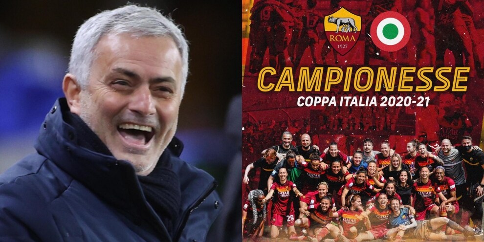 Mourinho, messaggio speciale alla Roma femminile dopo la Coppa Italia