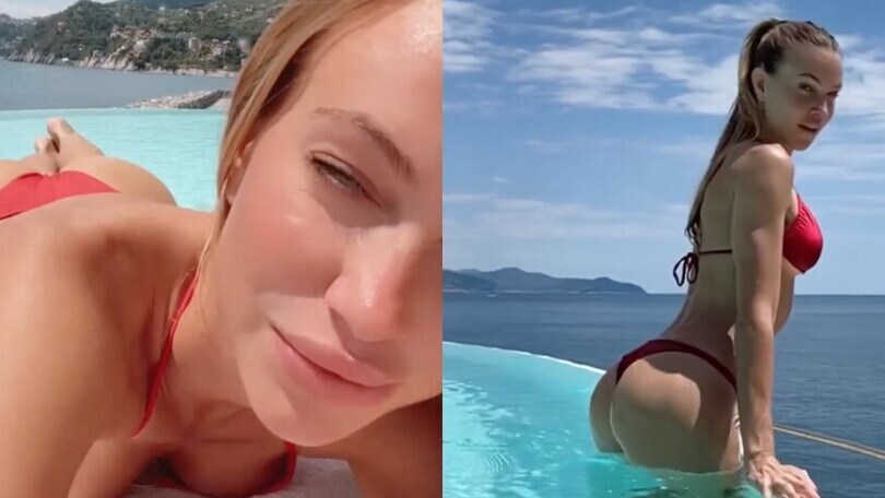 Taylor Mega, bikini bollente a Portofino