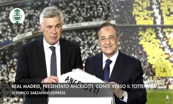 Real Madrid, presentato Ancelotti. Conte verso il Tottenham