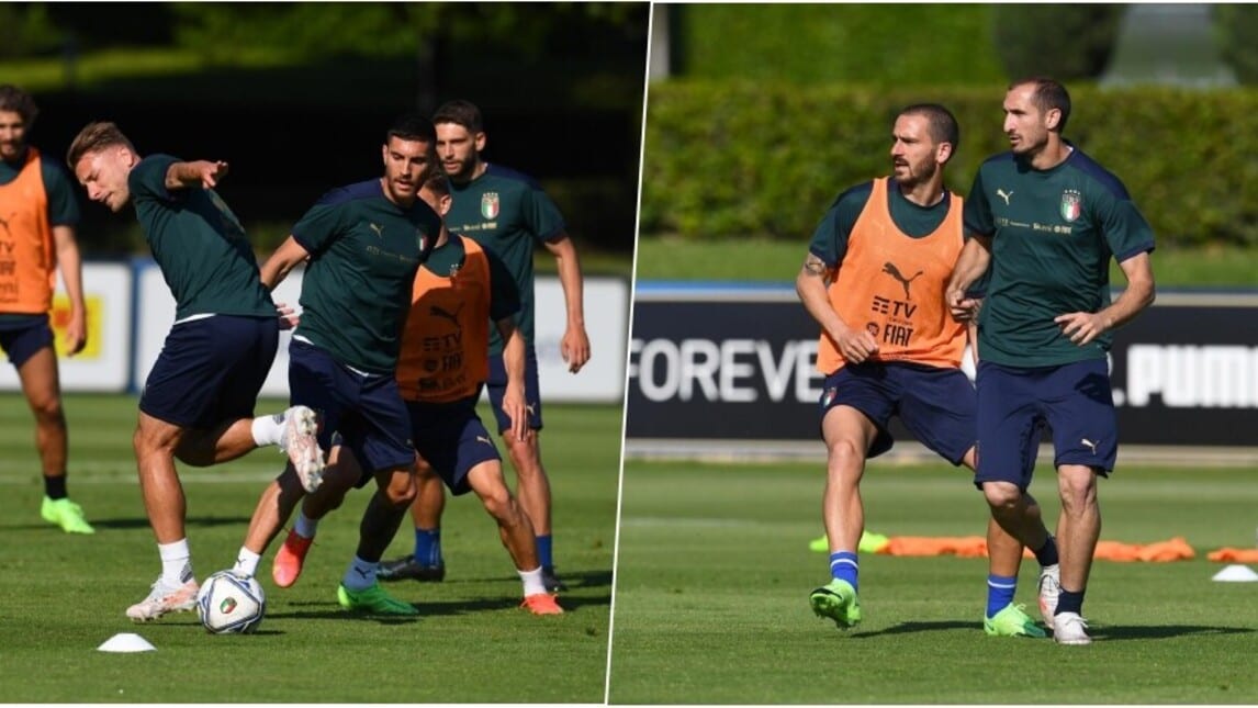Italia, la partitella: Immobile e Pellegrini compagni di squadra