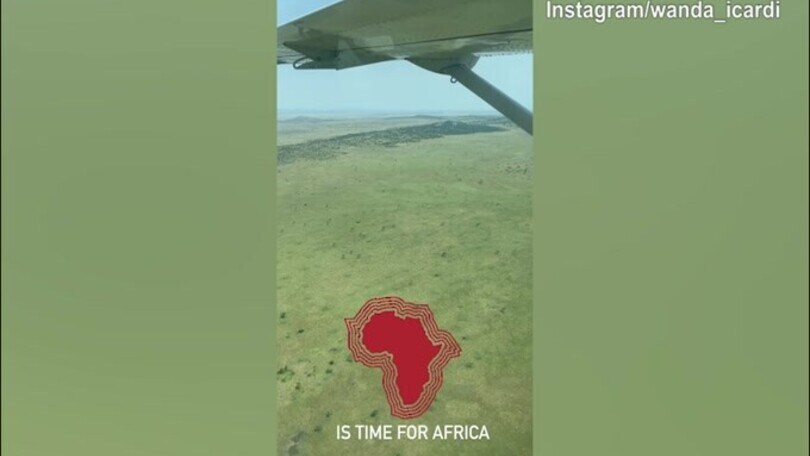 Volo verso l'Africa per Wanda Nara