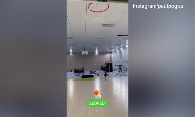 Pogba, che cecchino a Basket!