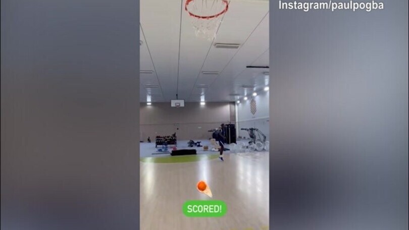 Pogba, che cecchino a Basket!