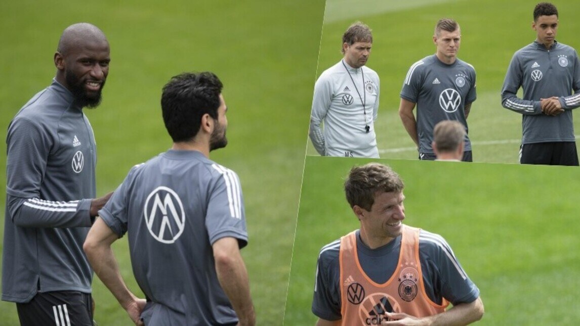 La Germania di Rudiger in campo: risate con Gundogan