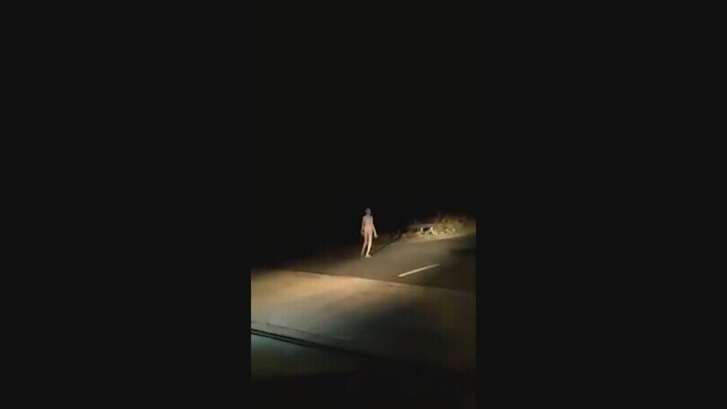 E’ un alieno che attraversa la strada o una donna nuda?