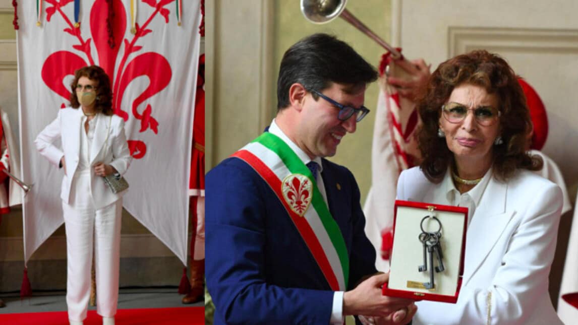 Firenze, Sophia Loren riceve le Chiavi della città