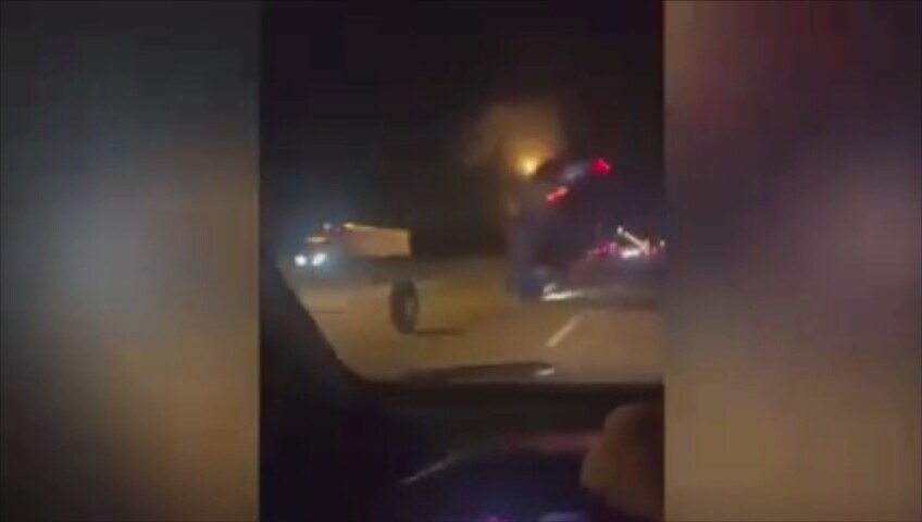 Pneumatico fuori controllo scatena un maxi incidente: il video è terrificante