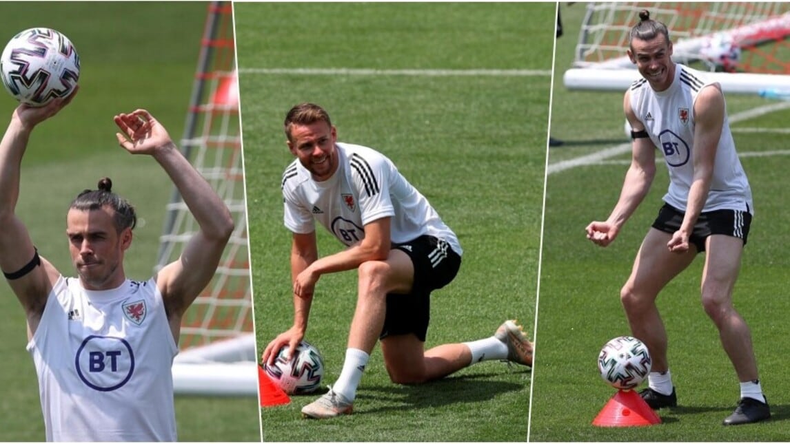 Galles in campo: capitan Bale scherza, Ramsey si scalda per l'Italia