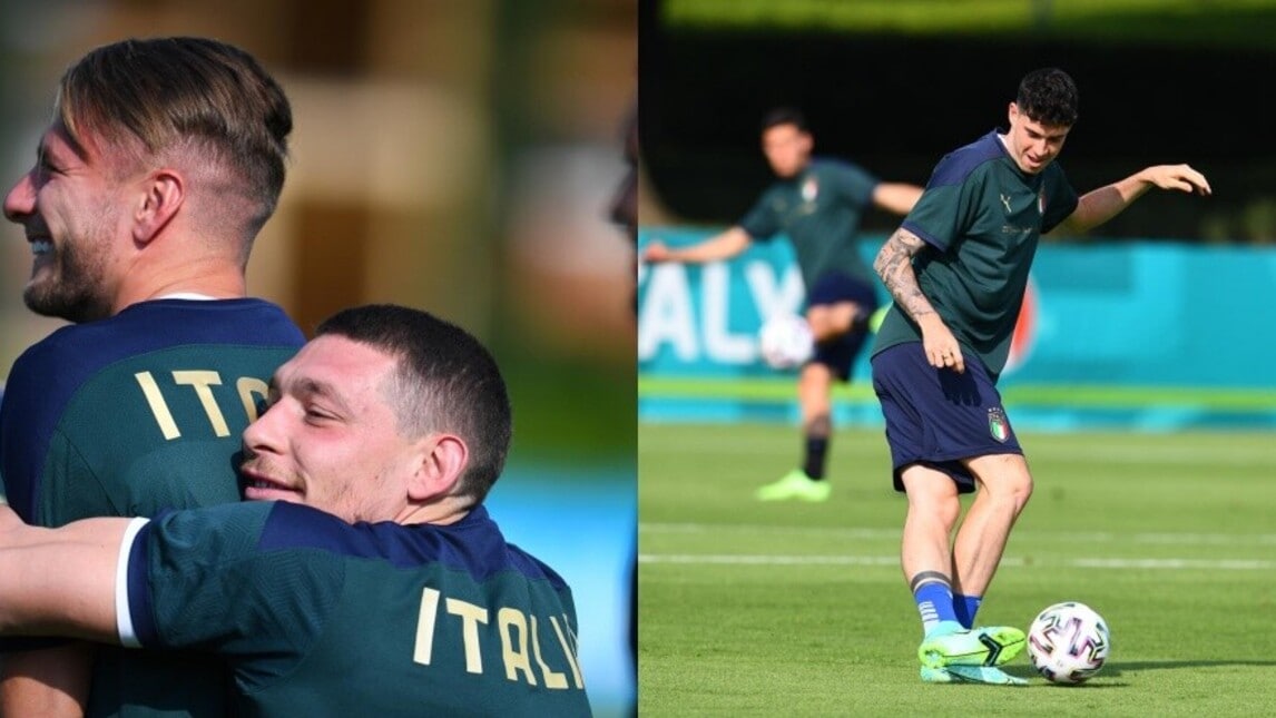 Europei, Italia: Belotti abbraccia Immobile, Bastoni prova la rabona
