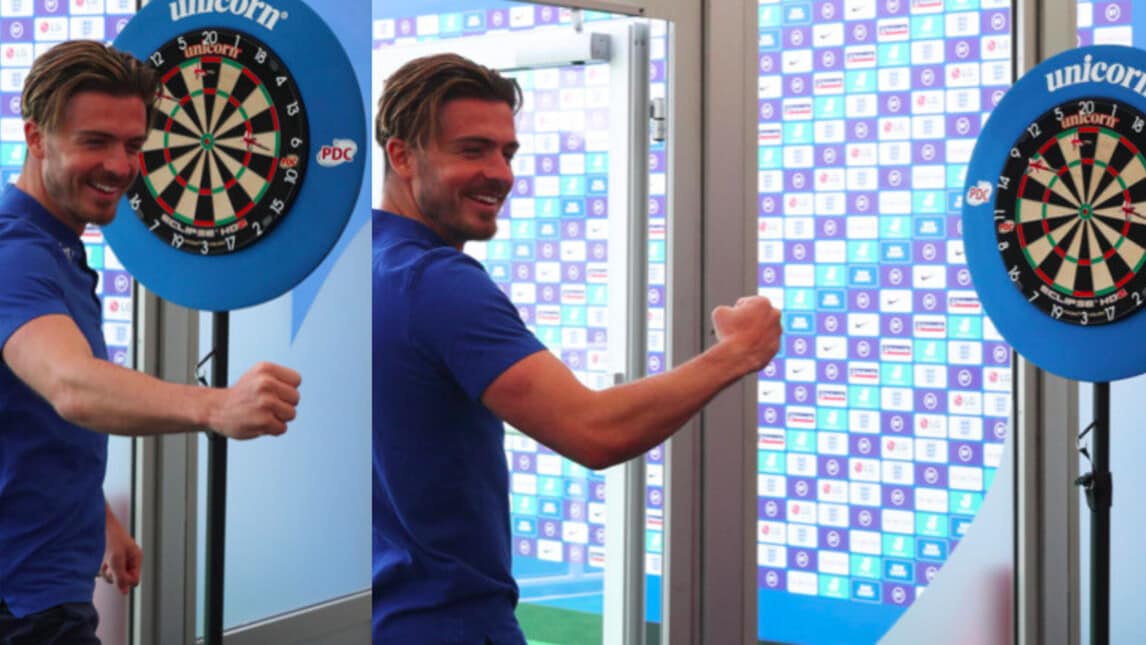 Inghilterra, Grealish gioca a freccette prima della conferenza