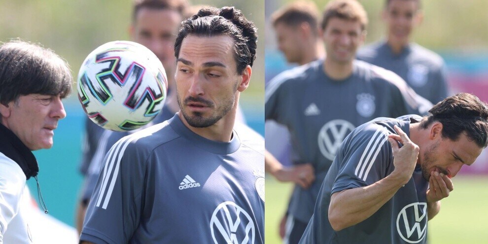 Germania, che botta per Hummels! Pallonata in faccia tra le risate