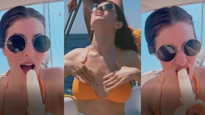 Diana Del Bufalo in vacanza tra banane, cioccolato e pesciolini