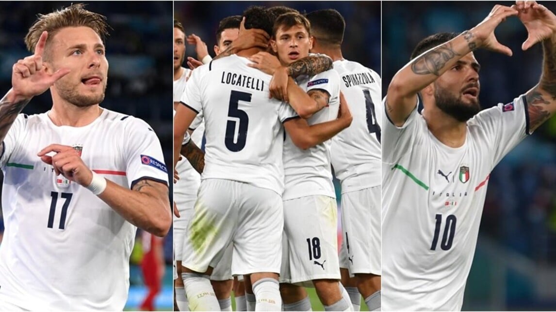 Europei, l'Italia parte bene: 3-0 firmato da Immobile e Insigne