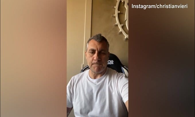 Vieri e il messaggio per Eriksen: "Un grande abbraccio"