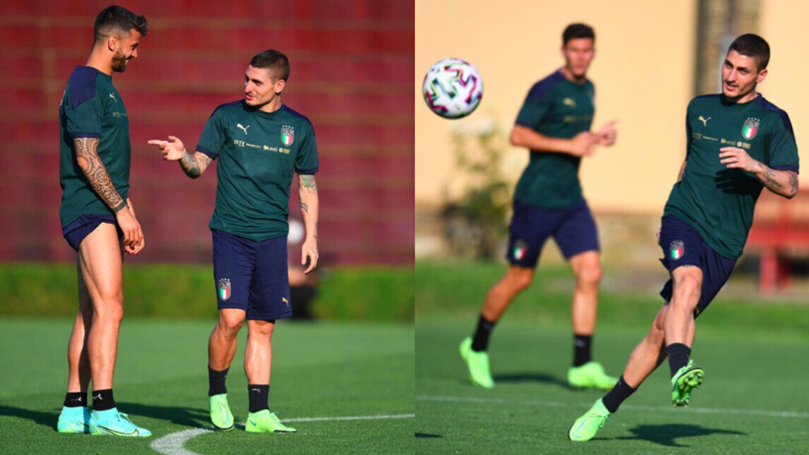 Italia, primo allenamento in gruppo per Verratti