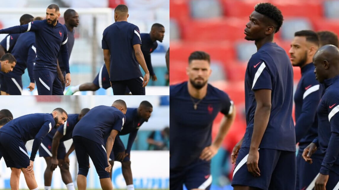Francia, Pogba concentrato. Benzema a colloquio con Mbappé