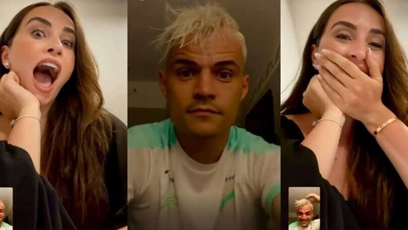 Roma, Xhaka stupisce con il nuovo look. E Leonita...