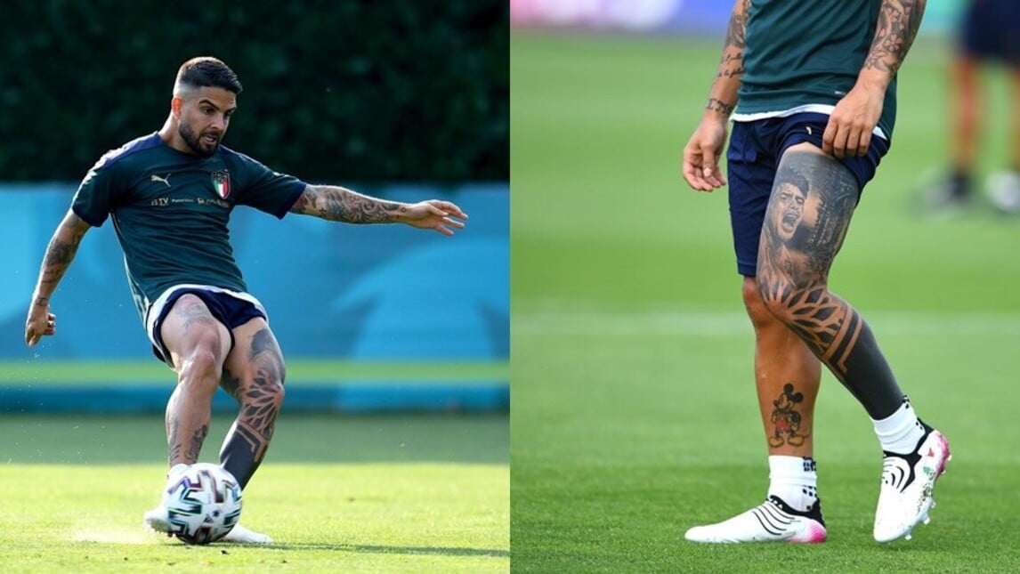 Europei, magie di Insigne: poi mostra il tatuaggio di Maradona