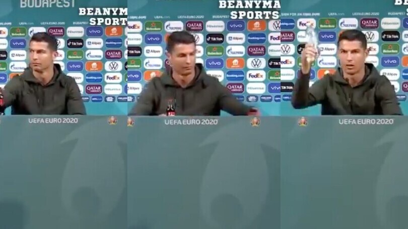 Cristiano Ronaldo e la bibita "proibita": il video che spopola sul web