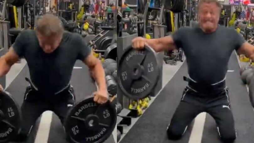 Sylvester Stallone, che allenamento a 74 anni!