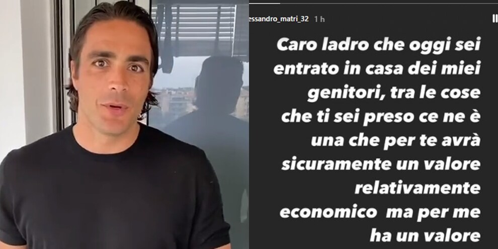 Matri, messaggio social ai ladri: "L'indirizzo lo conoscete..."