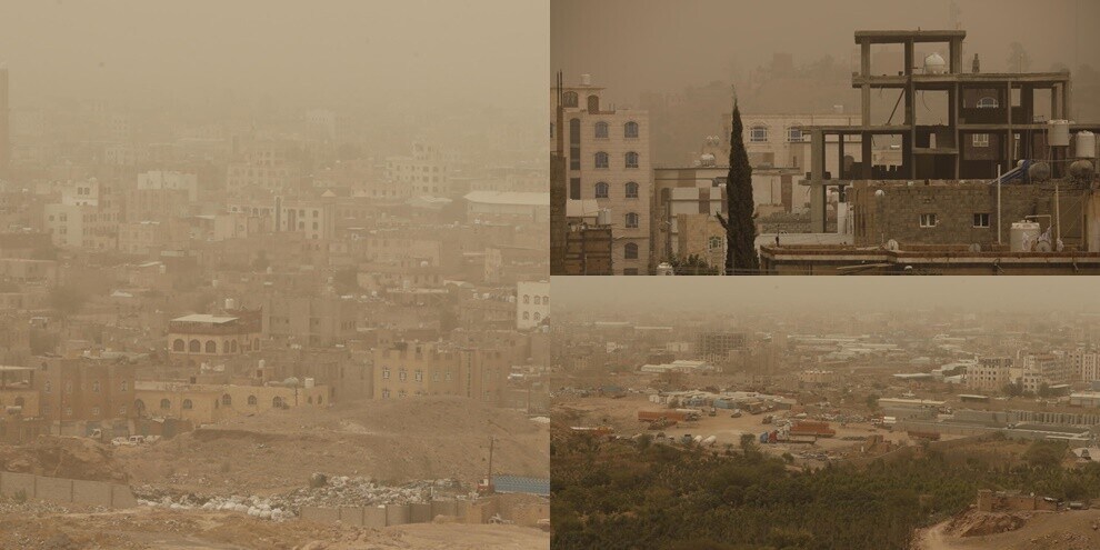 Una tempesta di sabbia avvolge lo Yemen: le foto impressionanti