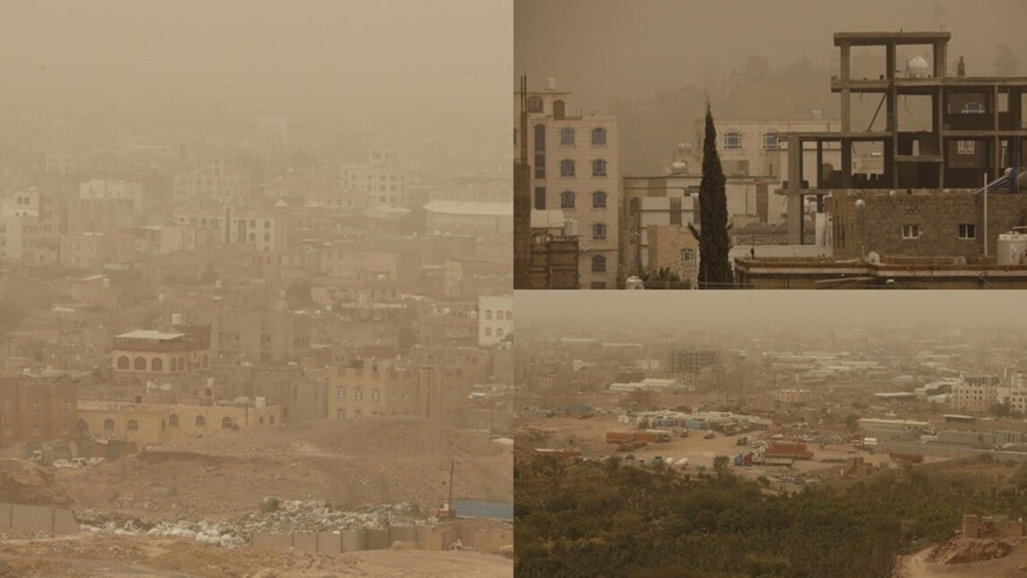 Una tempesta di sabbia avvolge lo Yemen: le foto impressionanti