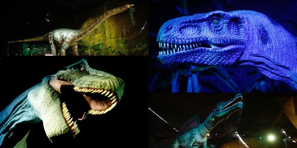 Lo spettacolo del Dinos Alive: Bruxelles diventa Jurassic Park