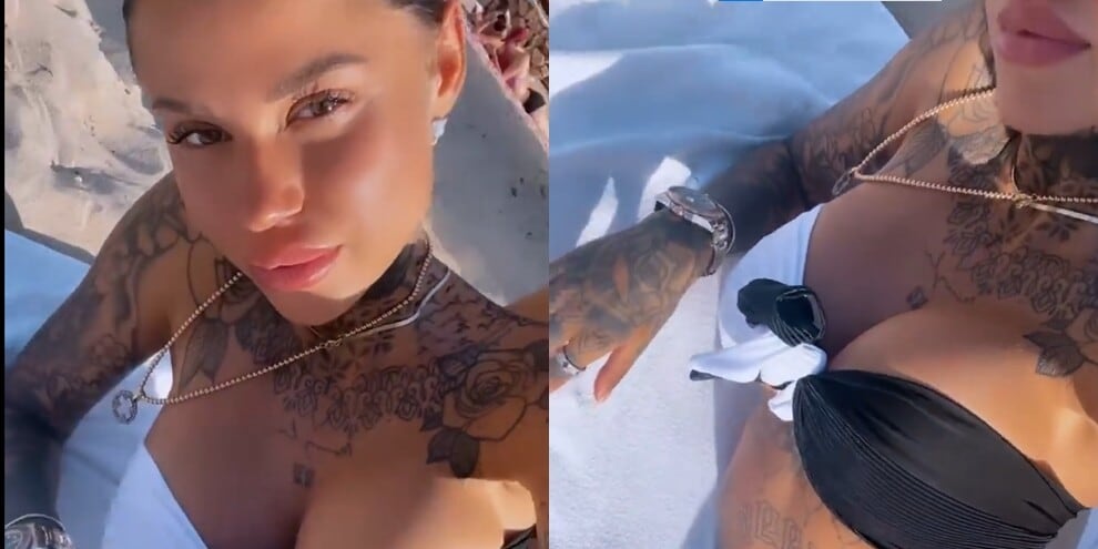 Lady Theo Hernandez, fisico da 10 in pagella sulle spiagge di Ibiza