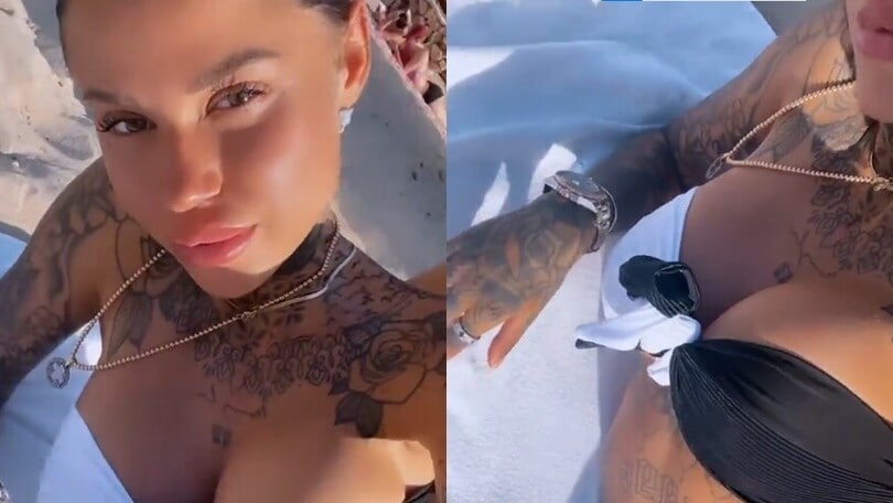 Lady Theo Hernandez, fisico da 10 in pagella sulle spiagge di Ibiza