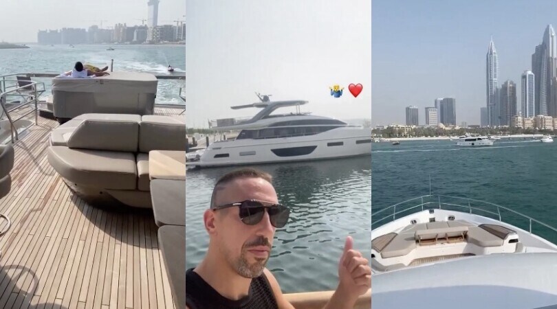 Ribery, vacanze da "sultano" a Dubai sul mega yatch di lusso