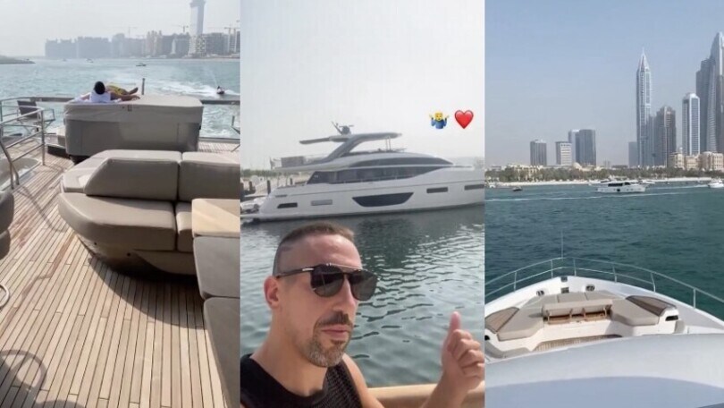 Ribery, vacanze da "sultano" a Dubai sul mega yatch di lusso