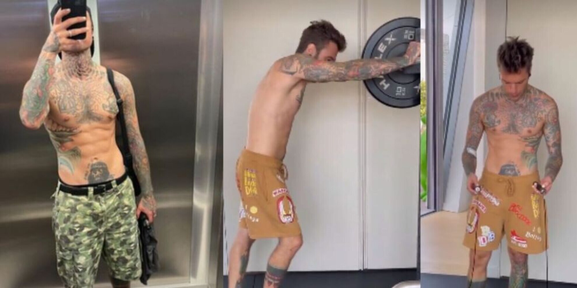 Fedez, l'allenamento è un disastro: il rapper si consola così