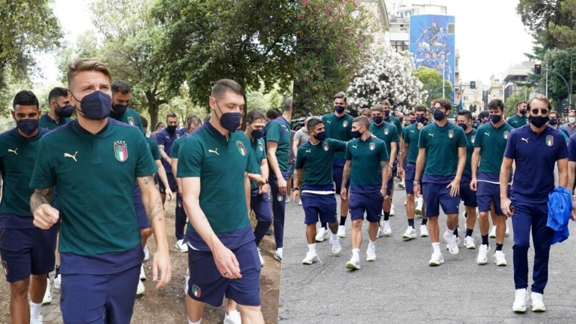 Italia, passeggiata per Roma tra i tifosi prima del Galles