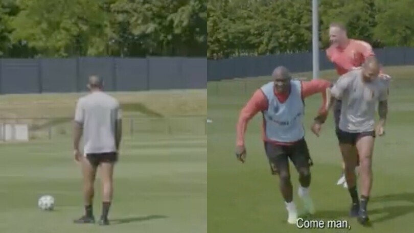 Henry, la punizione in allenamento fa impazzire Lukaku